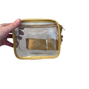 Clear Gold Trimmed Small Crossbody Bag